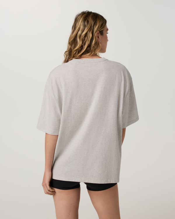 Vuori Short Sleeve Heavyweight Oversized Cotton Tee 2.0 - Pale Grey Heather