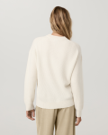 Vuori Emilie Cashmere Oversized Rib Crew - Porcelain