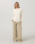 Vuori Emilie Cashmere Oversized Rib Crew - Porcelain